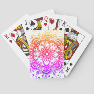 Cubierta de cartas en el arco iris de Mandala