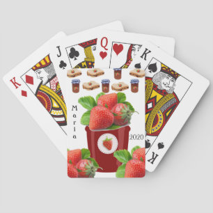 Cubierta de cartas Fresas Mantequilla de maní