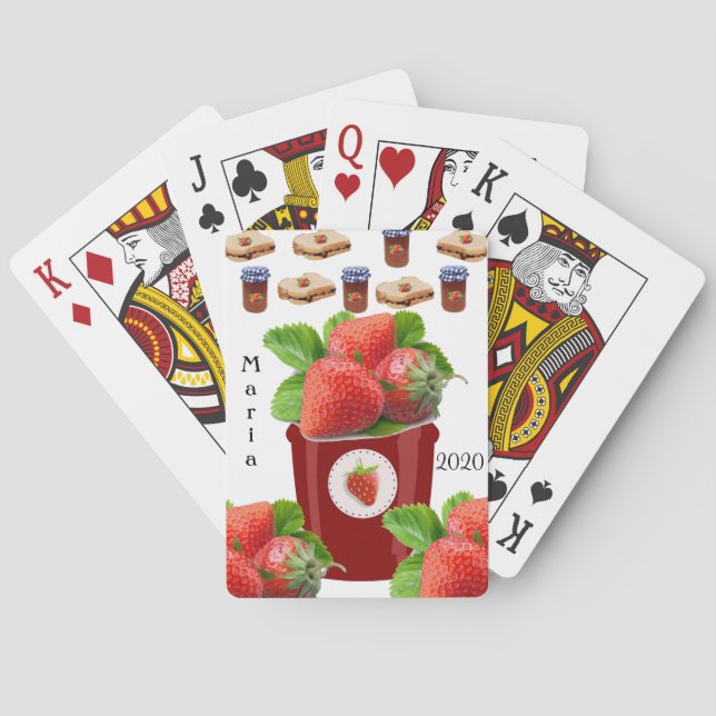 Cubierta de cartas Fresas Mantequilla de maní (Reverso)