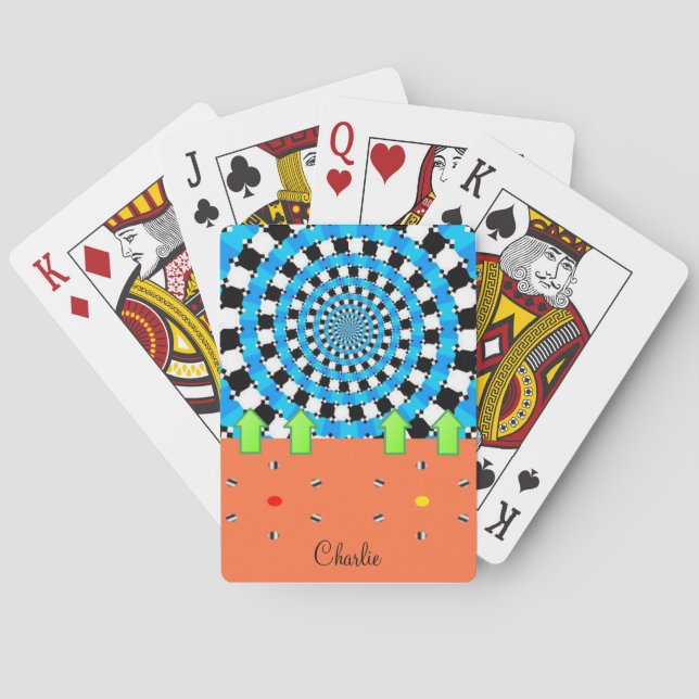 Cubierta de cartas Resumen Flechas circulares (Reverso)