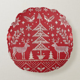 Cubierta de Cojín decorativo bordada de Navidades 