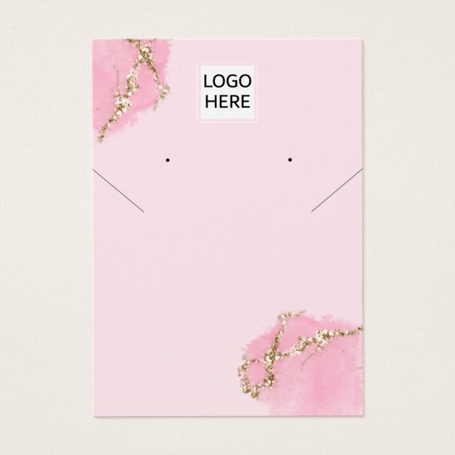 Cubierta de color de agua moderna Necklace Earring (Frente)