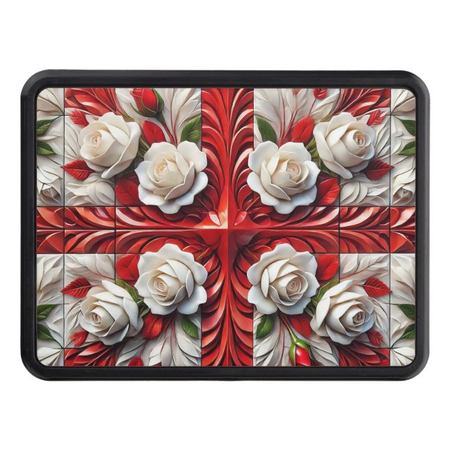 Cubierta de hitch con diseño de Rosas ingleses (Anverso)