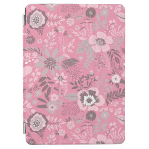 Cubierta De iPad Air Beautiful retro style pink pastel floral pattern