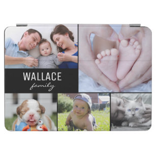 Cubierta De iPad Air Collage de fotos de la familia negra personalizada