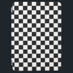 Cubierta De iPad Air Comprobar tablero de verificación de patrones de b<br><div class="desc">Patrón de cuadros - tablero de ajedrez en blanco y negro.</div>