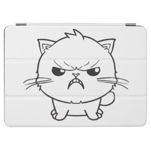 Cubierta De iPad Air Cute el silbido de un gato enojado.