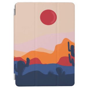 Cubierta De iPad Air Diseño de cactus occidentalde sunset iPad Smart Co