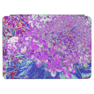 Cubierta De iPad Air Elegante hidrangea liga púrpura y azul