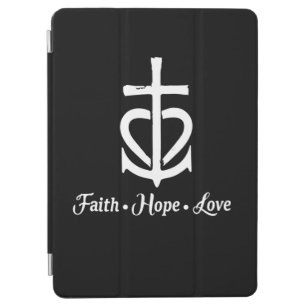 Cubierta De iPad Air Faith Hope Love Cross Anchor Heart Jesus