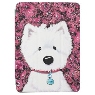 Cubierta De iPad Air Floral de Impresiones Westie de KiniArt