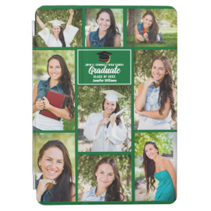 Cubierta De iPad Air Graduación de Green Graduate Collage de fotos Cute