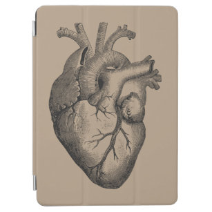Cubierta De iPad Air Ilustracion del corazón del vintage