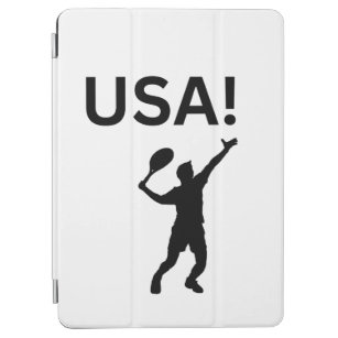 Cubierta De iPad Air Jugador de tenis de EE.UU. usando el punto como bo