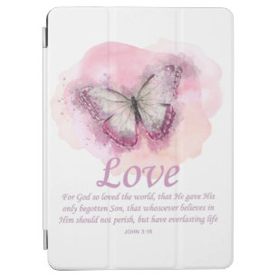 Cubierta De iPad Air La Biblia Cristiana Femenina Verse Butterfly:Amor