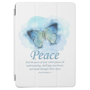 Cubierta De iPad Air La Biblia Cristiana Femenina Verse Butterfly:Paz