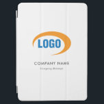 Cubierta De iPad Air Logotipo de personalizado<br><div class="desc">Diseño de logotipo personalizado que se puede personalizar con el logotipo,  texto y sitio web de su empresa.</div>