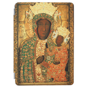 Cubierta De iPad Air Madonna negra y niño Nuestra Señora de Czestochowa