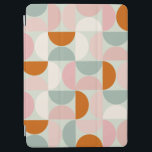 Cubierta De iPad Air Patrón de Naranja de Rubor verde sabio de mediados<br><div class="desc">Patrón moderno retro de mediados de siglo - formas geométricas abstractas - verde patrón minimalista,  rosa rubor,  Naranja y blanco crema.</div>