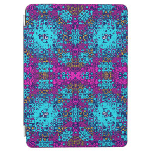 Cubierta De iPad Air Patrón mosaico de Mandala azul y rosa