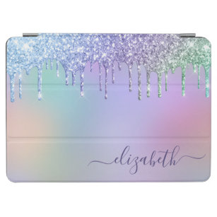 Cubierta De iPad Air Perforaciones Purpurinas de arcoiris personalizada