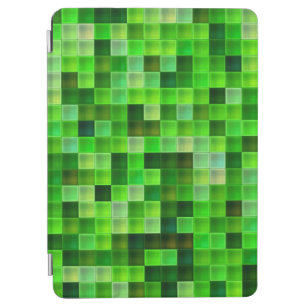Cubierta De iPad Air Pixels Green Square Pattern de videojuegos