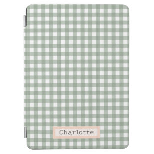 Cubierta De iPad Air Placa verde de sabio suave personalizada