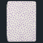 Cubierta De iPad Air Púrpura puntos Preppy Puntos modernos de impresión<br><div class="desc">Puntos de impresión de animales perrito - manchas dálmatas moradas.</div>