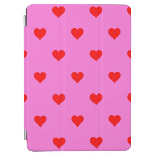 Cubierta De iPad Air Púrpura Red Cute Simple Heart Pattern