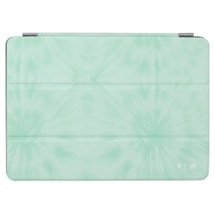 Cubierta De iPad Air Teñido anudado   Monograma verde de la Casa de la 