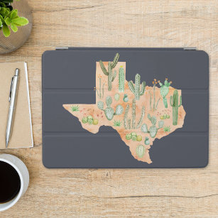 Cubierta De iPad Air Viaje del mapa de Ilustracion acuático de Texas Ca