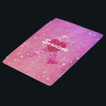 Cubierta De iPad Cinta personalizada del rosa de la chispa del<br><div class="desc">Honre a los que se han unido a la lucha para una curación y exhiban su ayuda interminable para un un cáncer de pecho que luchaba amado con todo aún brilla y chispea con la fe y el valor con este regalo personalizado dulce que caliente ciertamente su corazón. No más...</div>