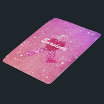 Cubierta De iPad Cinta personalizada del rosa de la chispa del<br><div class="desc">Honre a los que se han unido a la lucha para una curación y exhiban su ayuda interminable para un un cáncer de pecho que luchaba amado con todo aún brilla y chispea con la fe y el valor con este regalo personalizado dulce que caliente ciertamente su corazón. No más...</div>