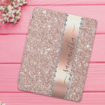 Cubierta De iPad Diamond Bling Purpurina Caligrafía Nombre Rosa Oro<br><div class="desc">El diseño es una foto y los fundas no están hechos con purpurinas, secuencias, metales o bosques reales. Este diseño también está disponible en otros modelos. También puede transferir este diseño a otro producto. No se utilizó ningún purpurina real para fabricar este producto. Este diseño puede ser personalizado en el...</div>