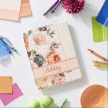 Cubierta De iPad Estuche Shabby Chic Floral iPad<br><div class="desc">Este estuche Shabby Chic Floral para iPad tiene un diseño de rosa de col floral de bonito en la parte delantera, con espacio para que puedas personalizar con tu nombre. Los colores utilizados son el rubor, el melocotón, el naranja, el ciruela y la aceituna. Todo se muestra en un fondo...</div>