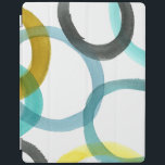 Cubierta De iPad Interbloqueando los círculos amarillos y azules<br><div class="desc">Una simple impresión de círculos amarillos y azules entrelazados de Megan Meagher. El fondo blanco permite que aparezcan los colores de los círculos. ¡Compra el tuyo hoy!</div>