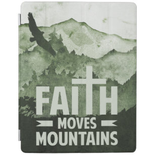 Cubierta De iPad La fe verde masculina mueve montañas