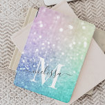 Cubierta De iPad Mini Bokeh Monogrammed, un colorido Purpurina<br><div class="desc">Personalice fácilmente este elegante y colorido patrón de purpurina bokeh con su nombre personalizado y/o monograma.</div>