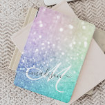Cubierta De iPad Mini Bokeh Monogrammed, un colorido Purpurina<br><div class="desc">Personalice fácilmente este elegante y colorido patrón de purpurina bokeh con su nombre personalizado y/o monograma.</div>