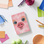 Cubierta De iPad Mini Cute Happy Pig iPad Cover<br><div class="desc">Cute Happy Pig iPad Cases Funny MIGNED Pintura - Personalizable</div>