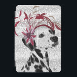 Cubierta De iPad Mini Dalmatiano Con Fascinador Rojo<br><div class="desc">Mascotas</div>