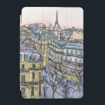 Cubierta De iPad Mini Destinos | acuarela Torre Eiffel y París<br><div class="desc">Una pintoresca acuarela y diseño de tinta creados por la talentosa Melissa Wang. Este ilustracion representa un paisaje urbano de la ciudad de París, con la icónica Torre Eiffel en alto en la parte superior de la pieza que domina la ciudad. Este ícono cultural suele ser representado frente y centro...</div>