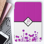 Cubierta De iPad Mini Florecimiento de la elegancia: Monograma personali<br><div class="desc">** Elegance Blooms: Funda personalizada Monograma iPad ** Gira las cabezas con esta impresionante cubierta para iPad, una cautivadora mezcla de glamour y moda moderna. Está decorado con un lujoso rosa violeta y rojo violeta, y cuenta con un refinado detalle de líneas negras que termina en un diamante de moda...</div>