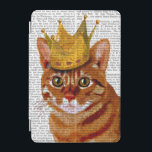 Cubierta De iPad Mini Gato de jengibre con retrato de la corona<br><div class="desc">Mascotas</div>