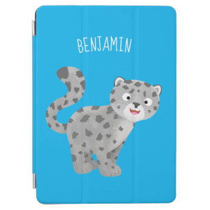 Cubierta De iPad Air Ilustracion personalizado de leopardo de las nieve