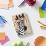 Cubierta De iPad Mini Klimt Zebra | Corona De Flores<br><div class="desc">Esta impresión muestra una cebra dulce adornada con una corona de flores | Por Victoria Borges. ID de la imagen: 128246GG</div>
