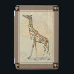 Cubierta De iPad Mini Mapa de África y una jirafa<br><div class="desc">Esta obra de arte gustará a cualquier viajero del mundo y amante de los animales. El fondo representa el mapa de África y hay una imagen de una jirafa encima. En esta imagen,  el borde la convierte en la pieza de arte decorativo perfecta.</div>