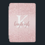 Cubierta De iPad Mini Moda Girly Rosa Oro Purpurina Nombre de espuma Mon<br><div class="desc">Diseño moderno, ondulado, rosa de moda de purpurina dorado oscuro de lam con monograma y nombre manuscrito con brillo extra en el nombre. CAMBIOS: Puede cambiar el estilo, tamaño, color o ubicación del tipo de letra del texto o elegir un color de fondo diferente para un aspecto único del personalizado...</div>