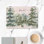 Cubierta De iPad Mini Monograma Acuarela Pine Forest Rústica<br><div class="desc">Proteja y personaliza con la funda mini iPad rústico de Monograma Watercolor Pine Forest & Mountain. Tu nombre,  tu estilo,  el encanto de la naturaleza.</div>