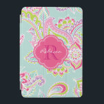 Cubierta De iPad Mini Monograma Bohemian Paisley Personalizado<br><div class="desc">Añade un toque de encanto boho a tu equipo con este estuche de colores paisley iPad dibujado a mano. Con un intrincado y artístico patrón paisajístico bohemio, este funda le aporta un aspecto vibrante y elegante a su tablet. Personalizar con su nombre o sus iniciales en monograma para un toque...</div>